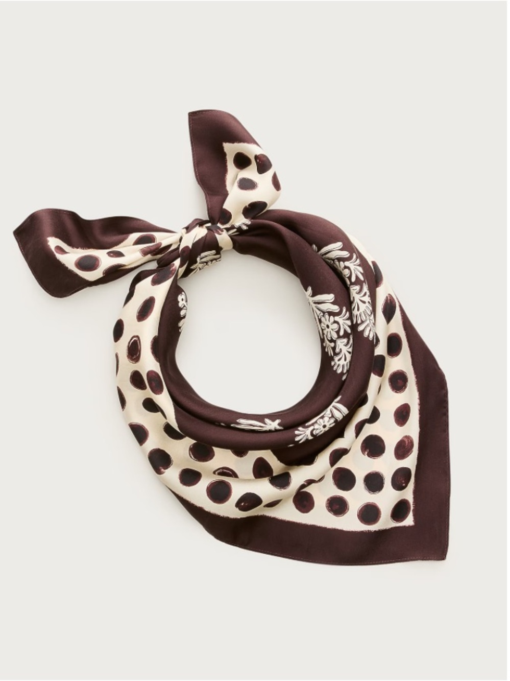 J crew smoked walnut Printed silk scarf - Picture 2 of 4
